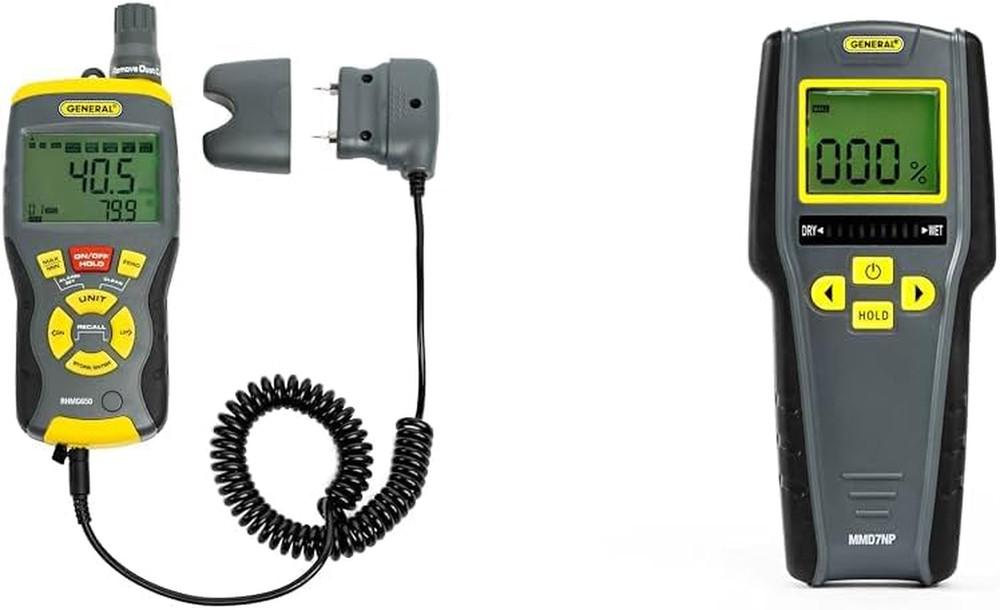 9-in-1 Digital Thermo-Hygrometer & Moisture Meter - Non-Invasive Sensor