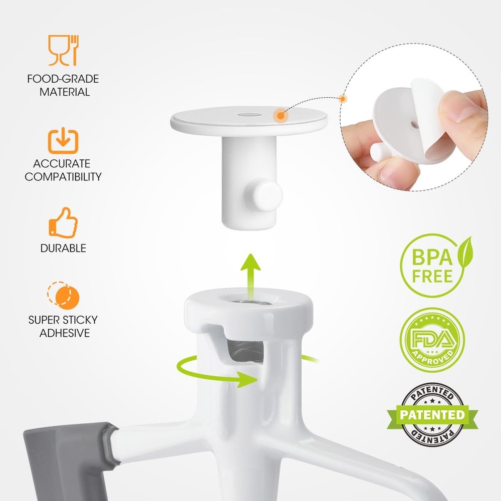 AIEVE 4 Pack Stand Mixer Attachment Holders Compatible with Kitchenaid White