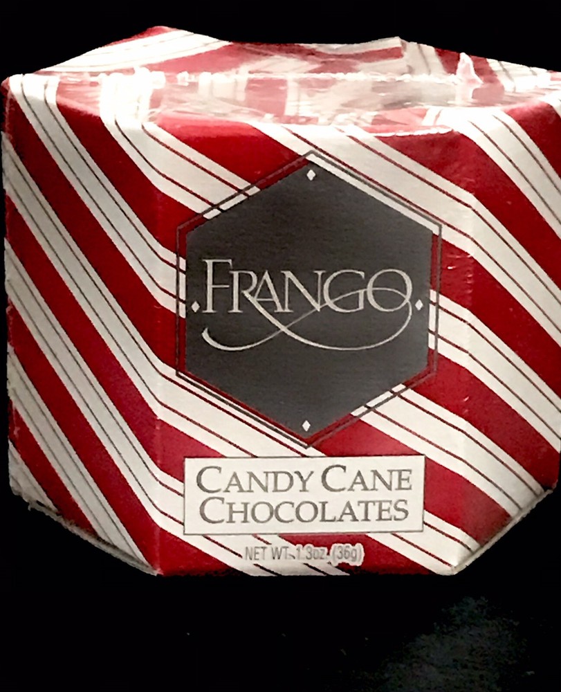 HTF Exclusive 2014 Macys Frango Candy Cane Chocolates Mini Collectible Container