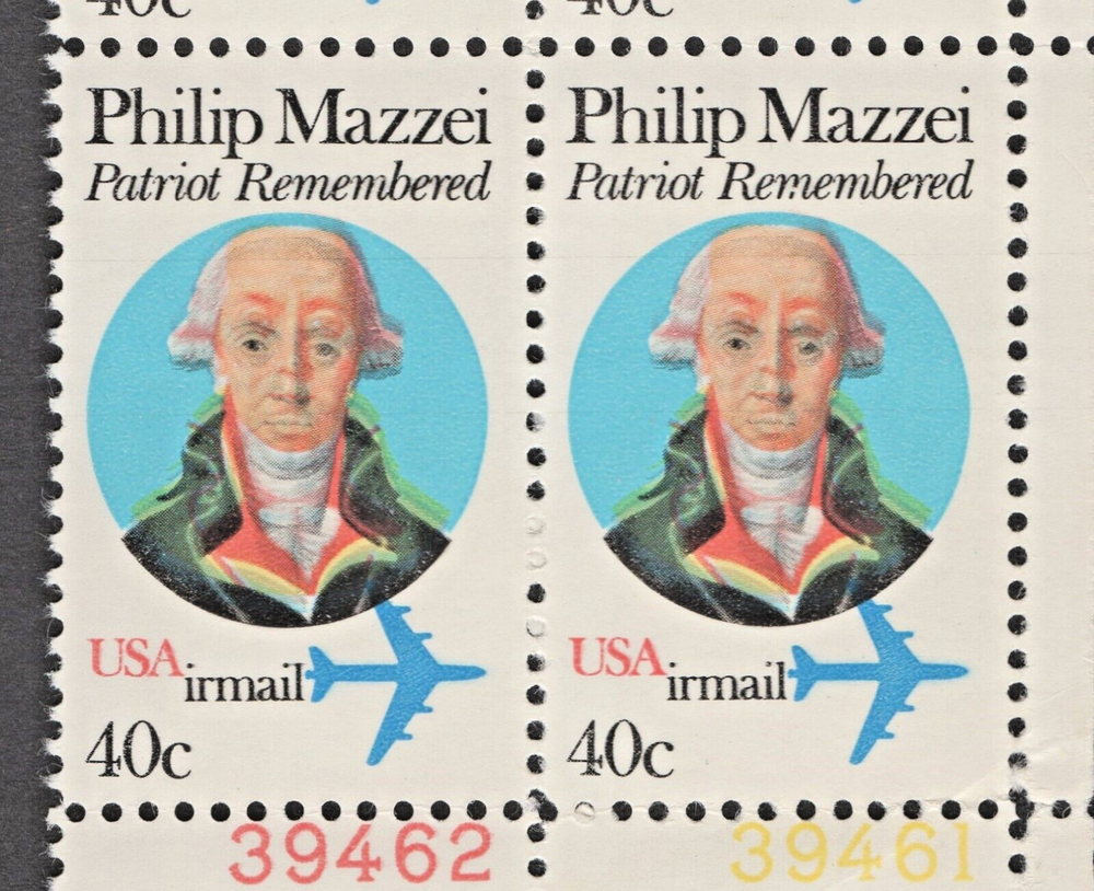 US # C98 *MINT OG NH { DRAMATIC COLOR SHIFT "ERROR VAR BLOCK } 40c PHILIP MAZZEI