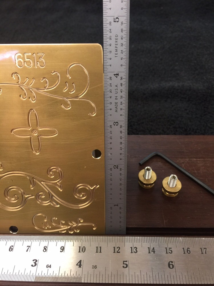 MULTI DIRECTION SCROLL WORK SOLID BRASS ENGRAVING PLATE FOR NEW HERMES FONT TRAY