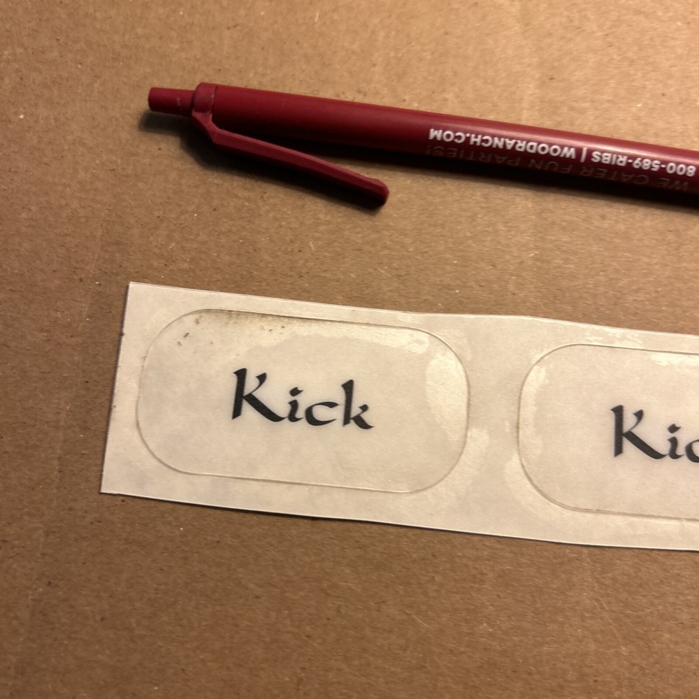 Original Sticker Kick arcade Video game Part
