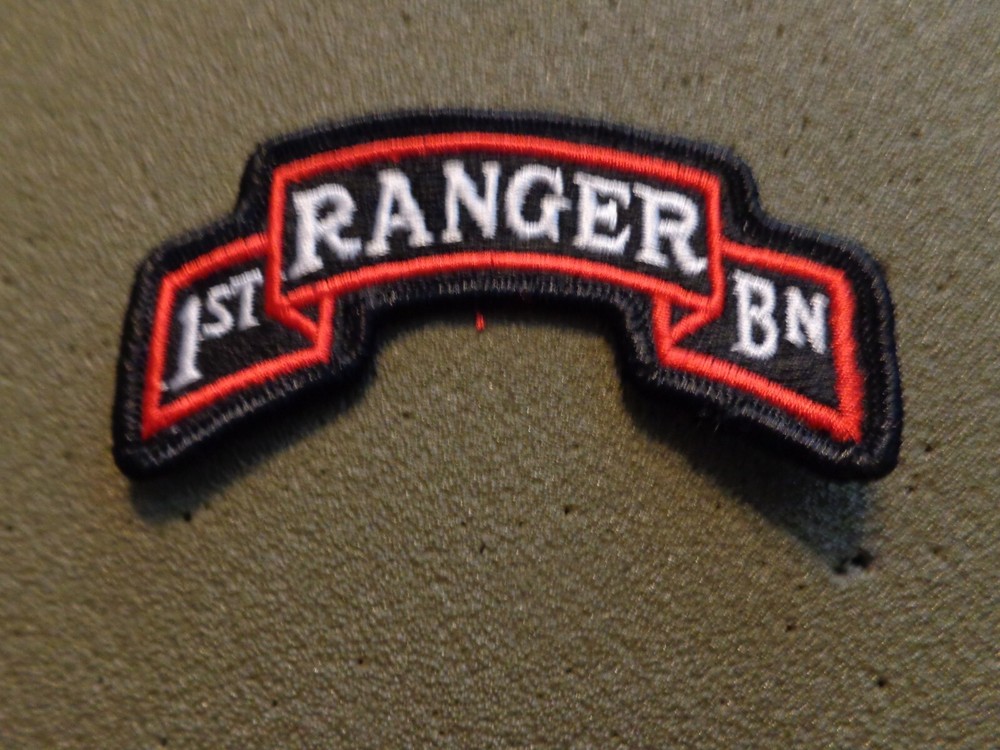 1ST BATTALION   75TH  RANGER REGIMENT  SCROLL PATCH