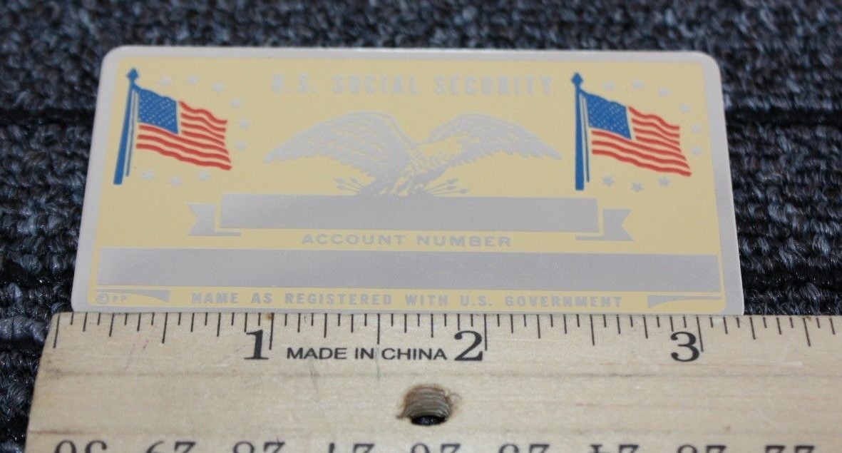 Metal US Social Security ID Card Custom Engraved [080CHR]