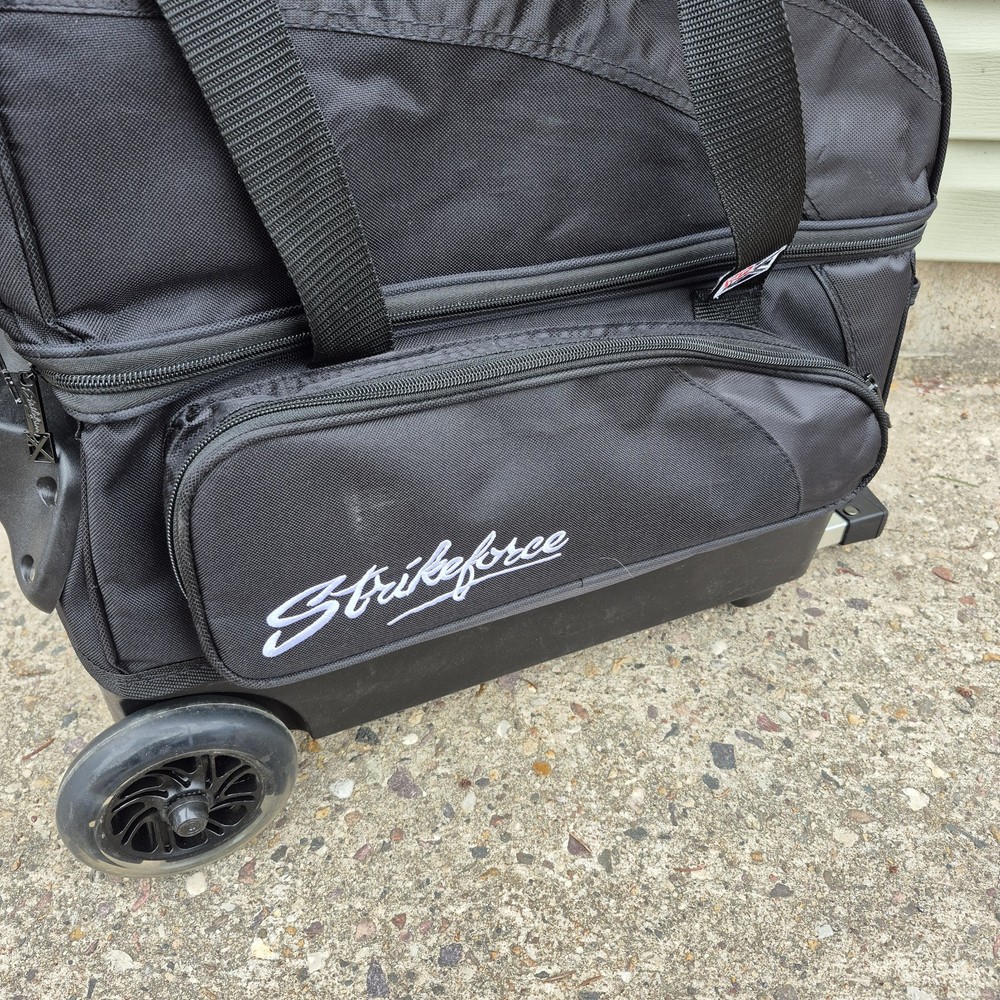 KRX Strikeforce 2 Bowling Ball Black Rolling Bag Case