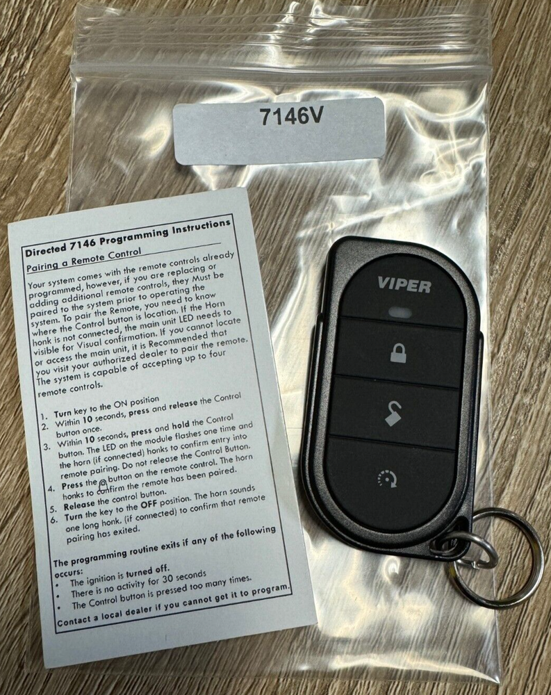 Viper 7146V 1-Way 4 Button Replacement Remote Transmitter