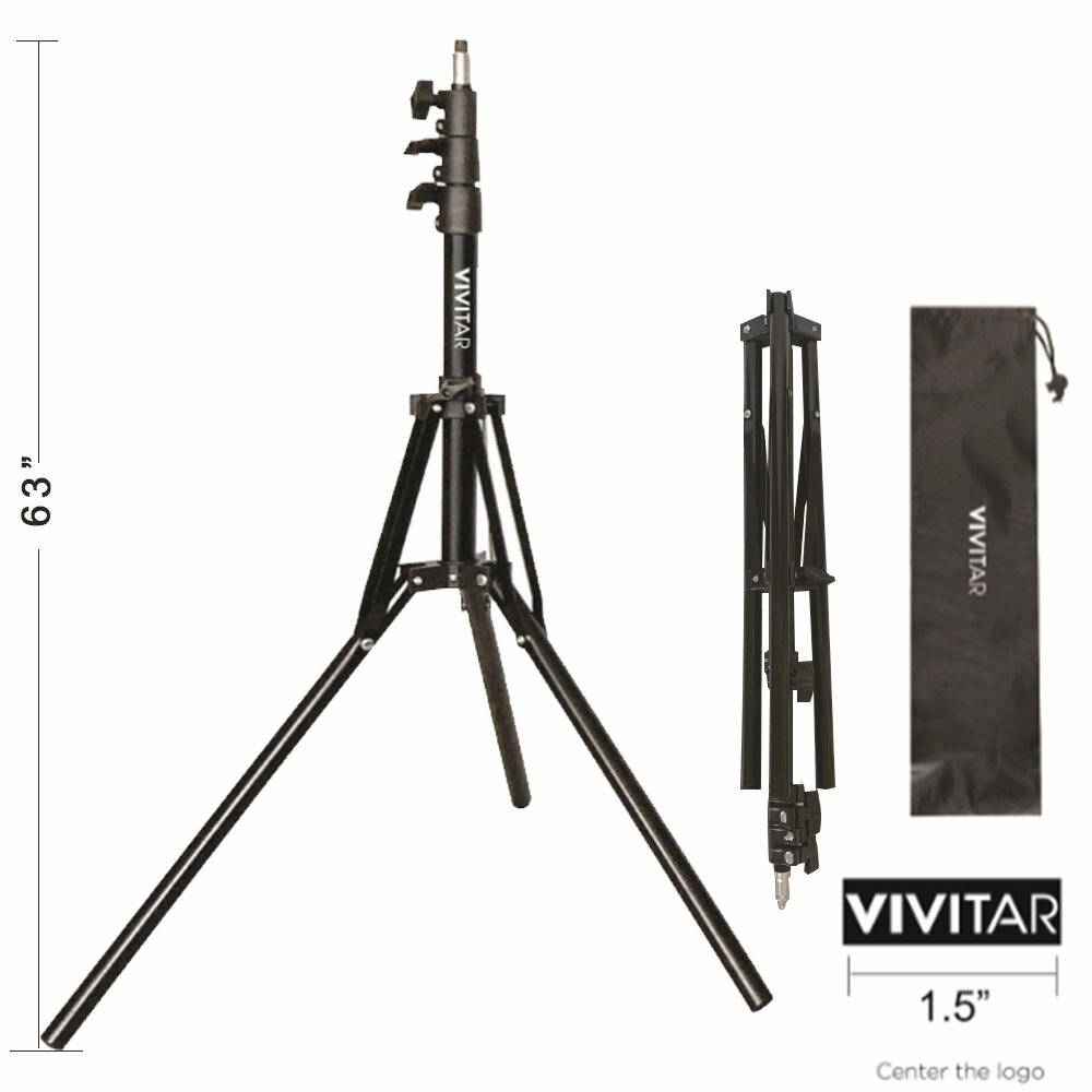 Vivitar Tabletop 63" Adjustable Height Multipurpose Light Stand & Carrying Case