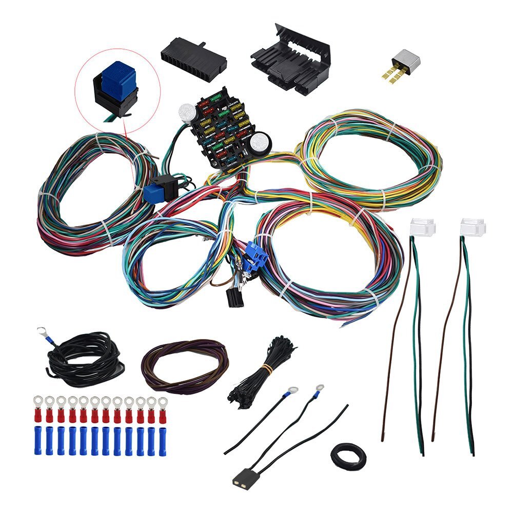 For Chevy Ford hotrods Universal X-long wires 21 Circuit Wiring Harness