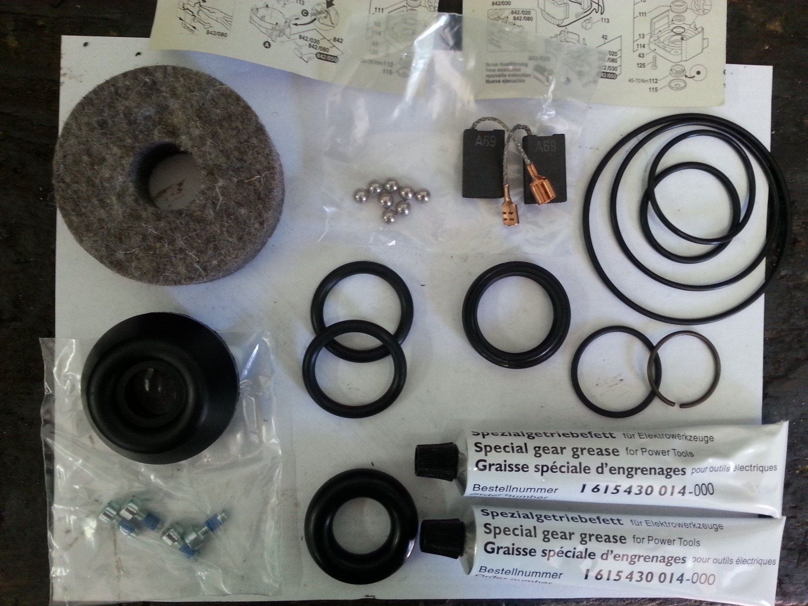 Bosch 11311 11316EVS 11317EVS Demo Hammer Service Kit Pack PART # 1617000190