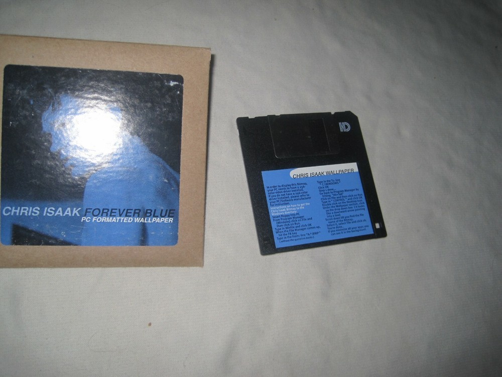 CHRIS ISAAK Forever Blue PC Formatted Wallpaper Floppy Disk Software Bitmap