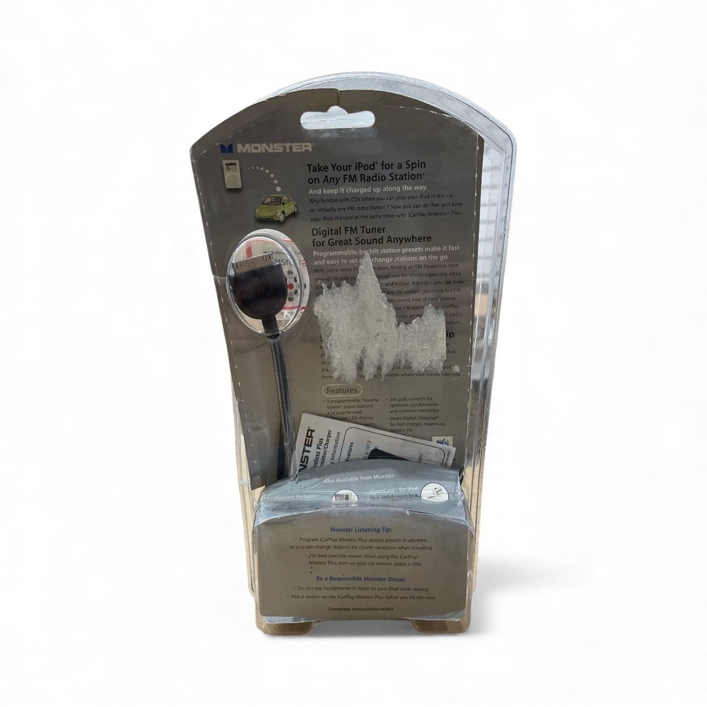 Monster iCar Play Wireless Plus FM Transmitter, Charger for iPod