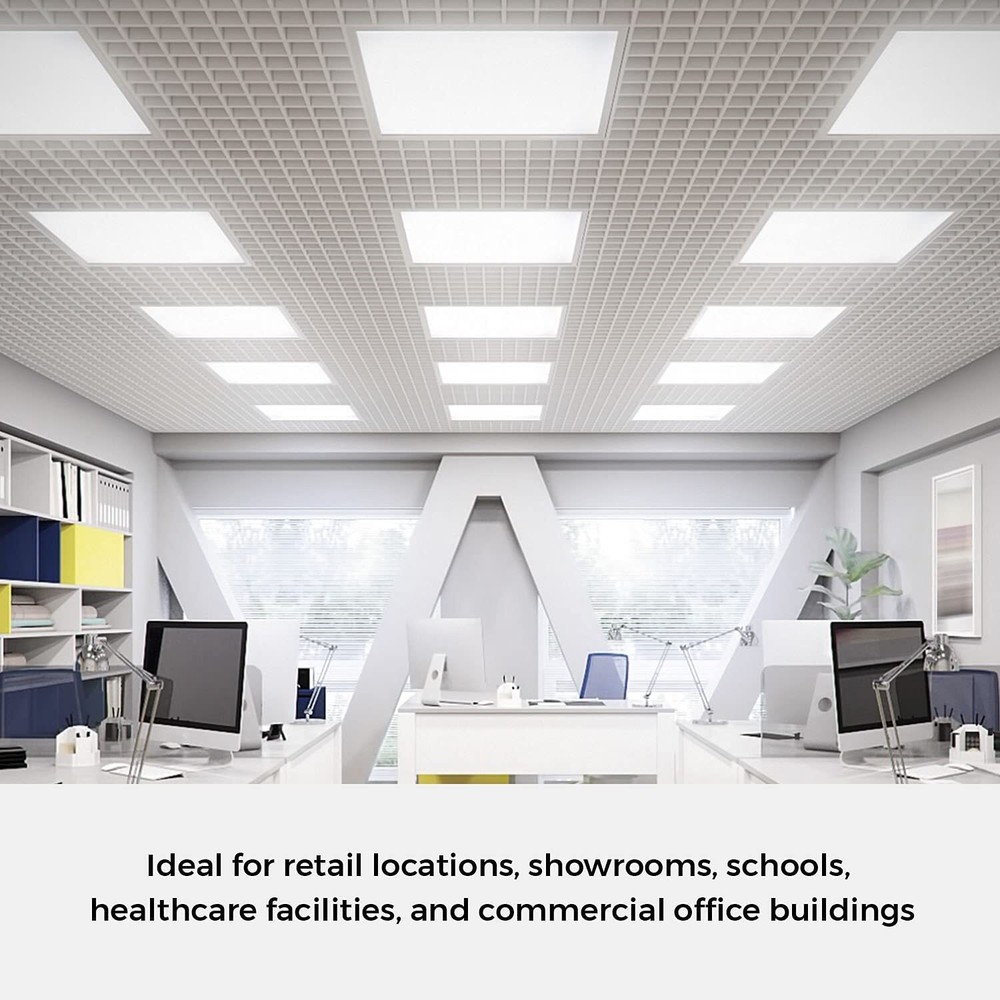 4 Pack 45Watt 2x2 Ft LED Panel Light, 5000K White , Recessed Drop Ceiling Lights