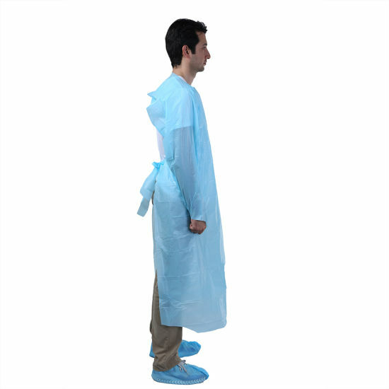 Gown With Thumb Loop Isolation Protective, Disposable & Fluid Resistant
