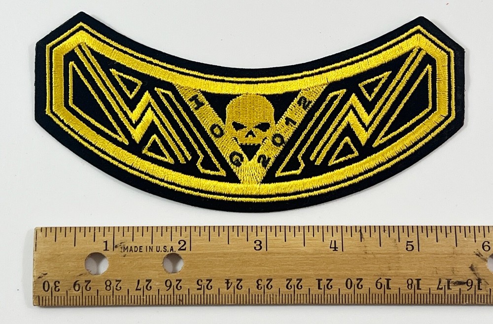 2012 HOG Harley Davidson Owners Group Vest Jacket Rocker Patch