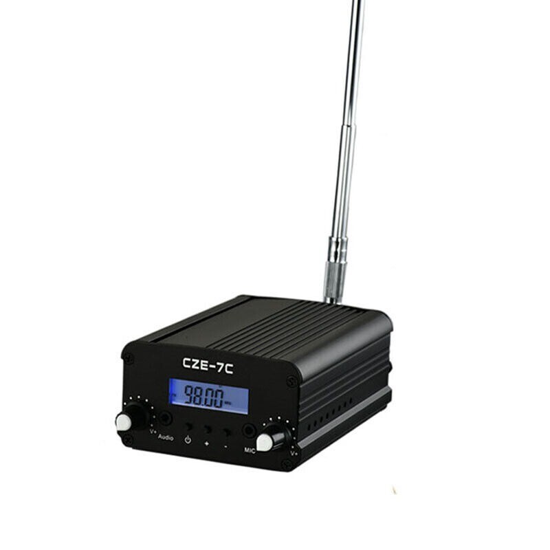 Wireless FM Transmitter for Church Long Range Stereo Broadcast Station Radio 7W