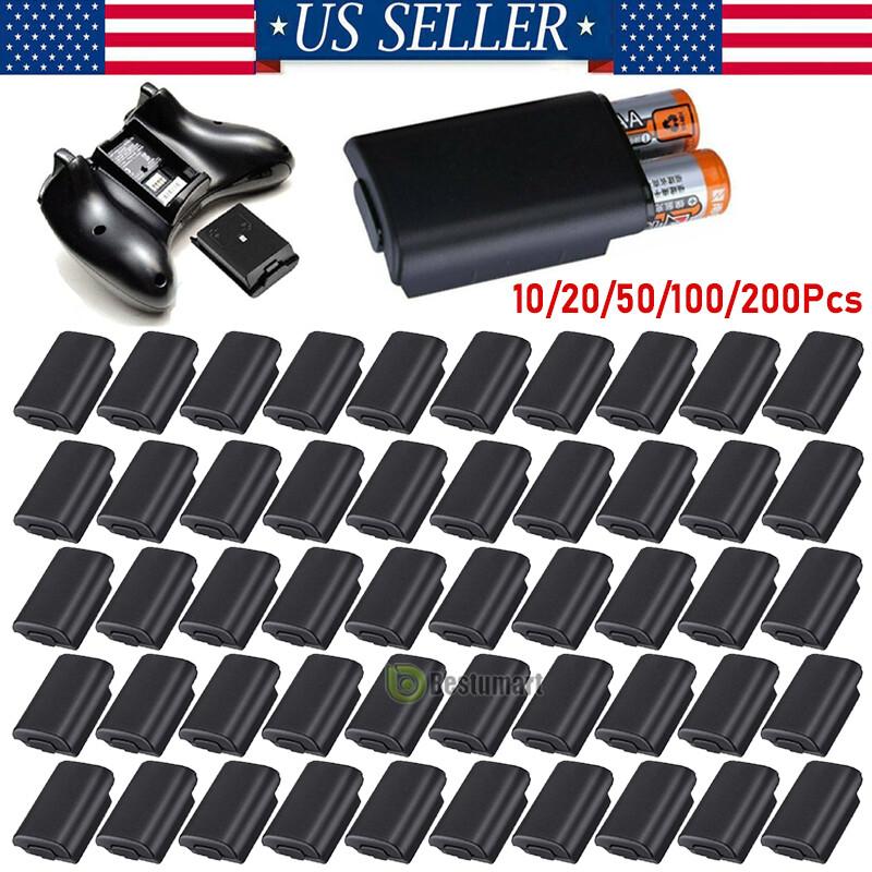 10-200Pcs AA Battery Back Cover Case Shell Pack For Xbox 360 Wireless Controller