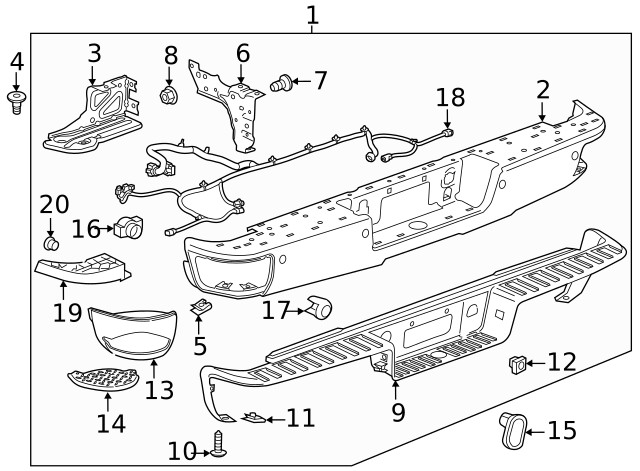 Genuine GM Park Sensor Bracket 23276810