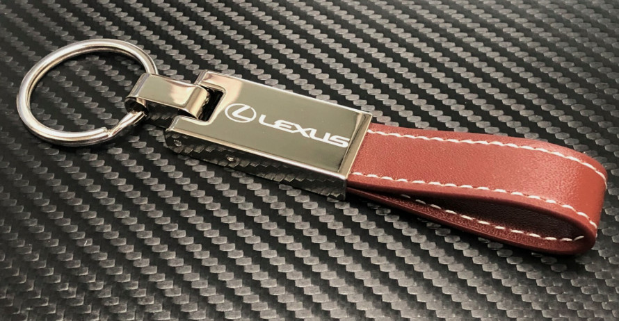 LEXUS BROWN LEATHER LOOP KEY CHAIN