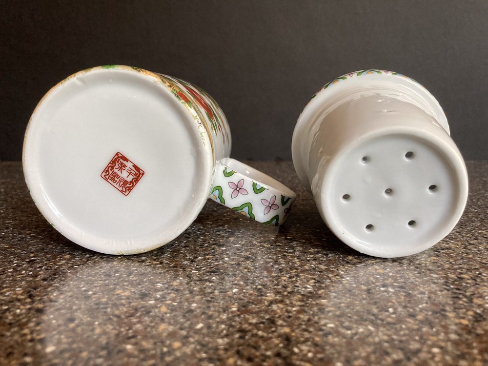 Ceramic Tea Infuser, Floral Pattern