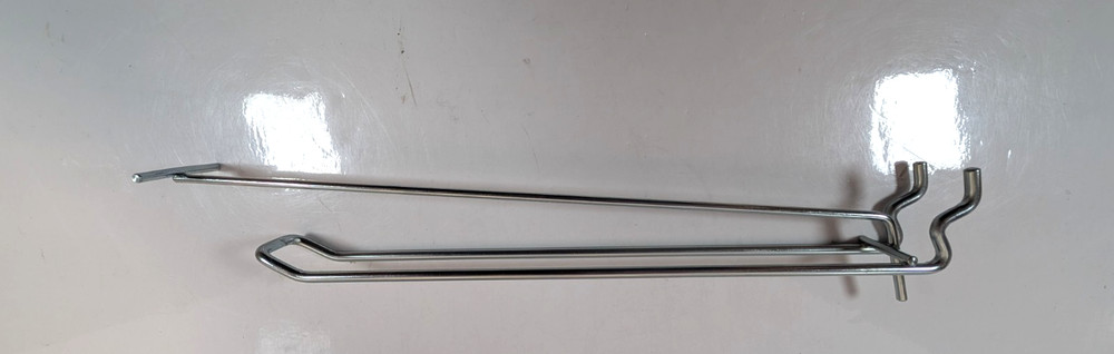 (10 Pk) Peg Hook Scanner With Loop Hanger 10" Galvanized For Peg Board