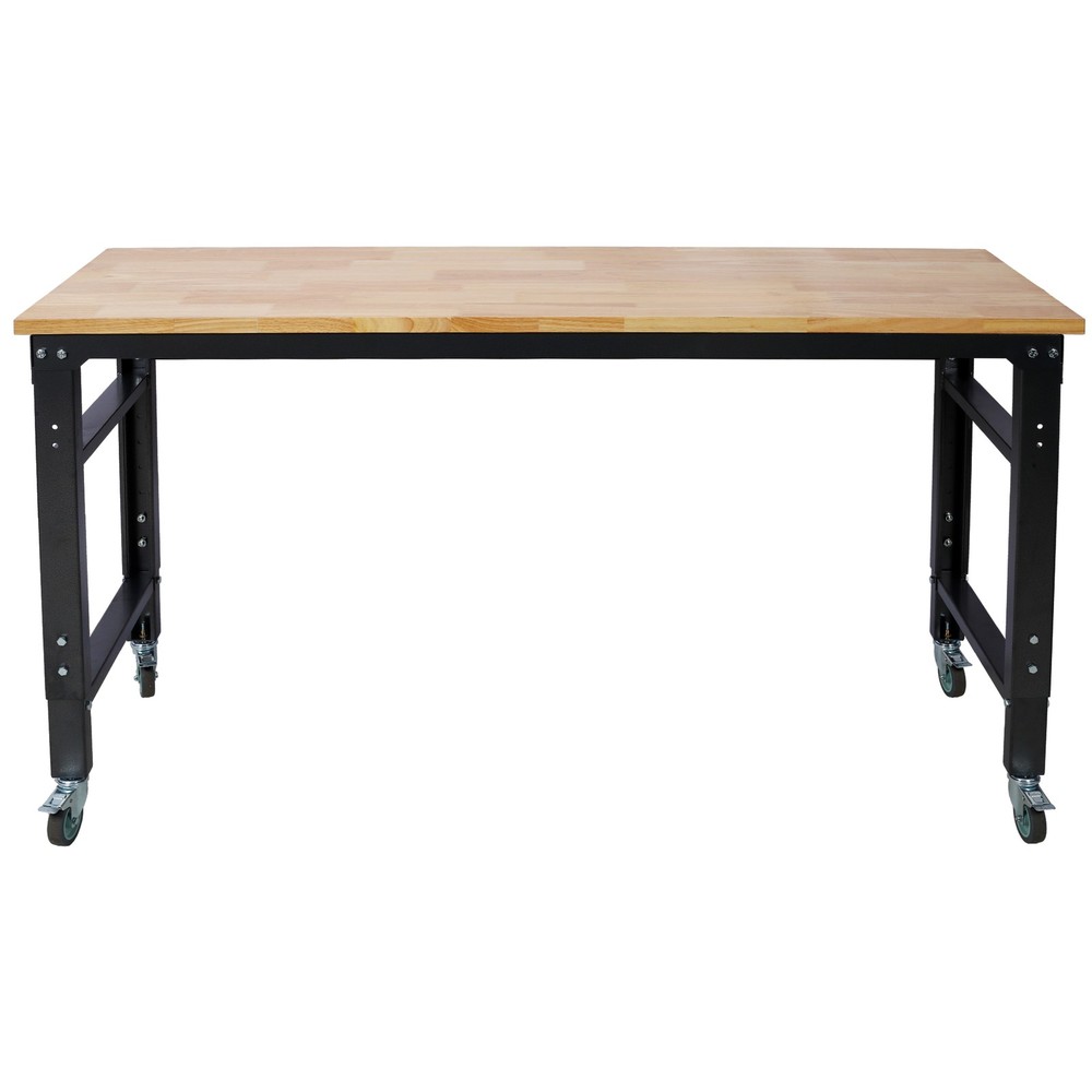 60" Rolling Workbenches Workshop Tool Bench 2000lbs for Garage Adjustable Height