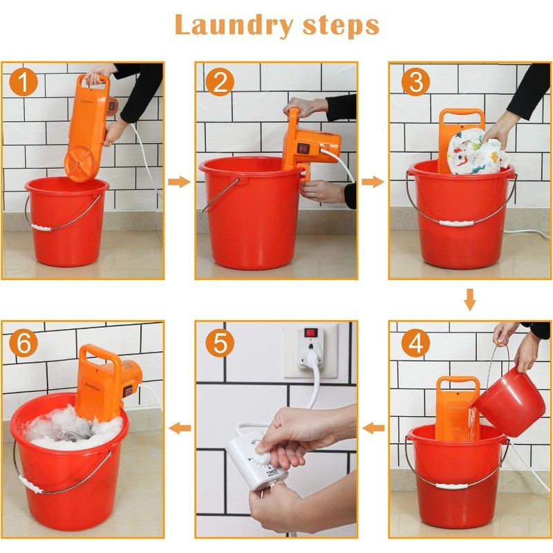 Portable Washing Machine Small Mini Hand Compact Semi Automatic Washer Laundry