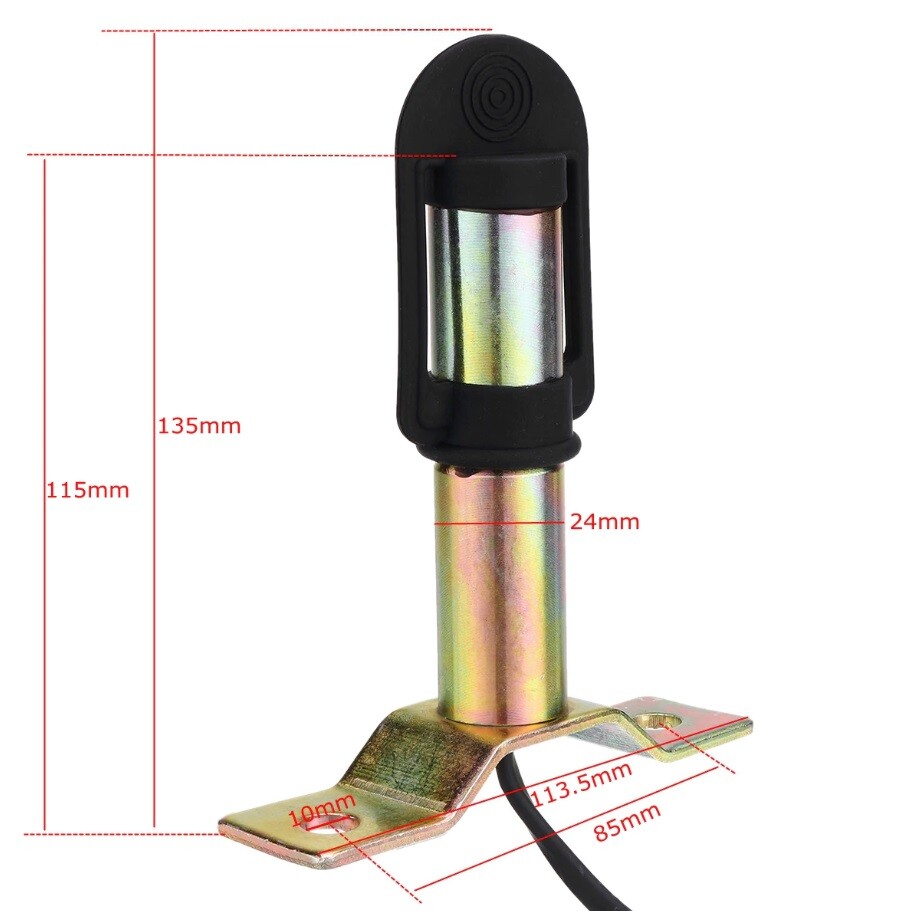 Flex Din Amber Rotating Flashing Beacon Light Mounting Pole Stem Bracket Tractor