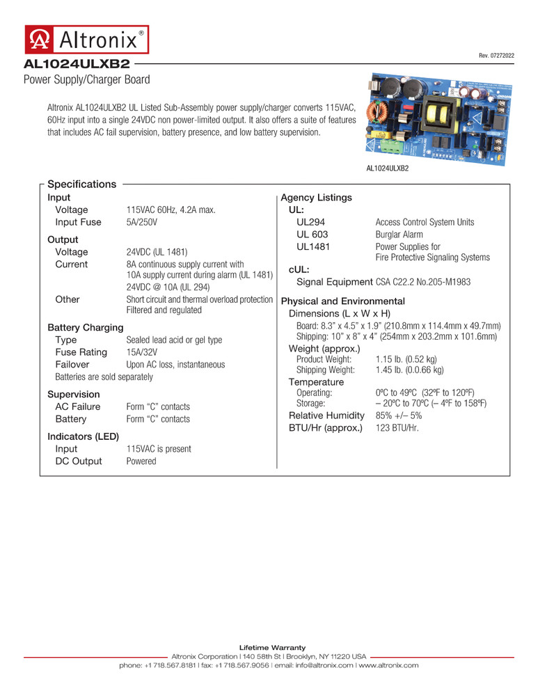 Altronix AL11024ULXB2