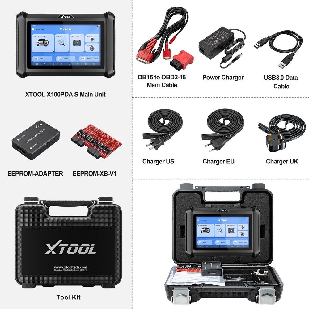 2024 XTOOL X100PADS Auto IMMO K~ey Program Full System Diagnostic Scanner+EEPROM