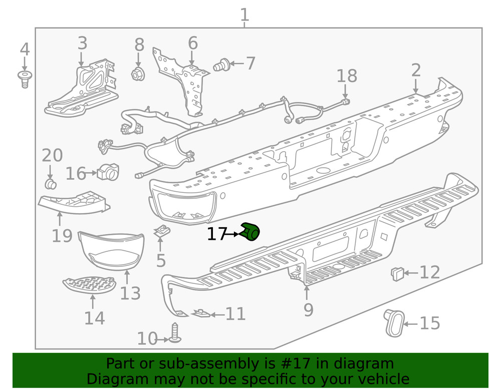 Genuine GM Park Sensor Bracket 23276810