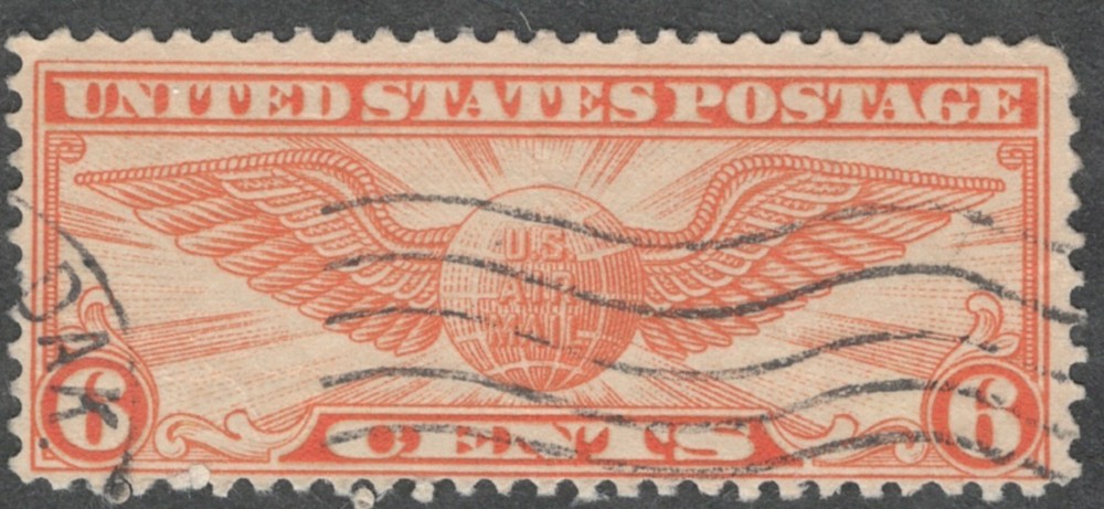 US. C19. 6c. Winged Globe. Used. 1934.
