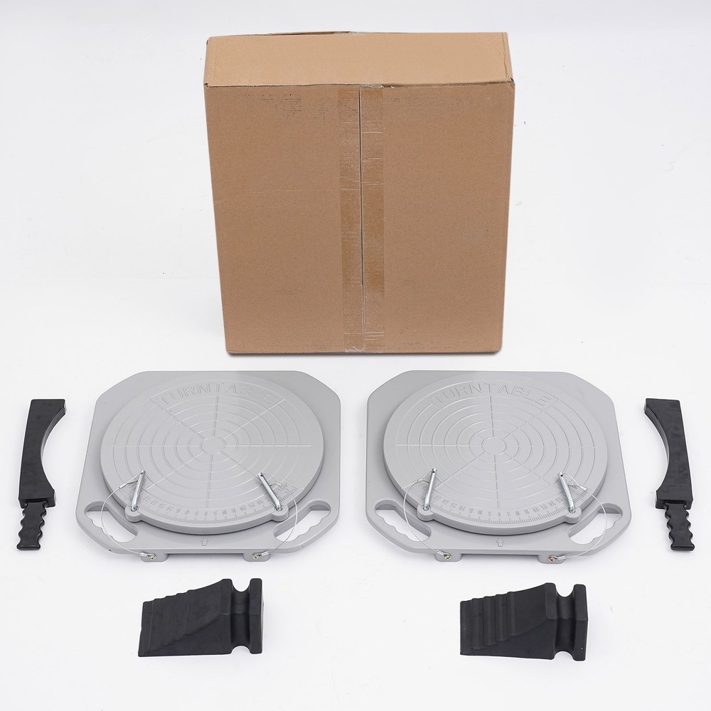 2Pcs Wheel Alignment Turn Transition Plates Corner Discs Blocks Thrust Pads