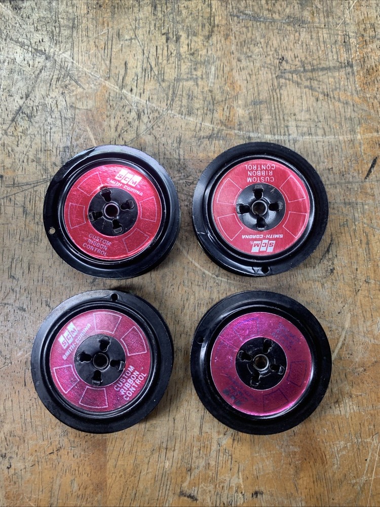 Smith Corona Original Metal Typewriter Spools With Red Label