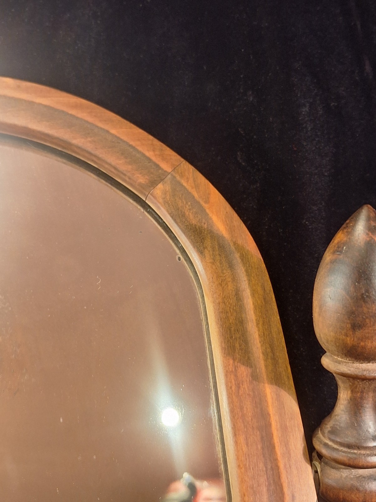 Antique Wood Tabletop Vanity Dressing Table Swivel Mirror by Schulze & Van Stee