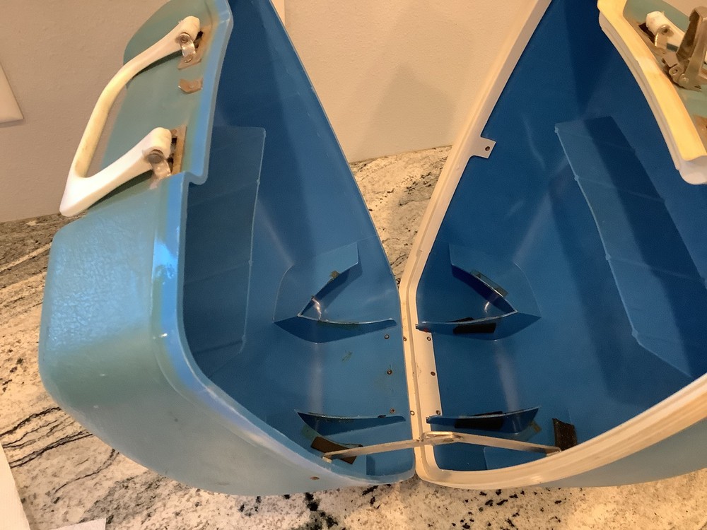 Vintage Gladding Bowling Ball Hard Shell Case Blue Retro Bag