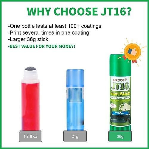 D Printer Glue Stick Pack, Perfect First Layer Adhesion, Prevents Warping on 3
