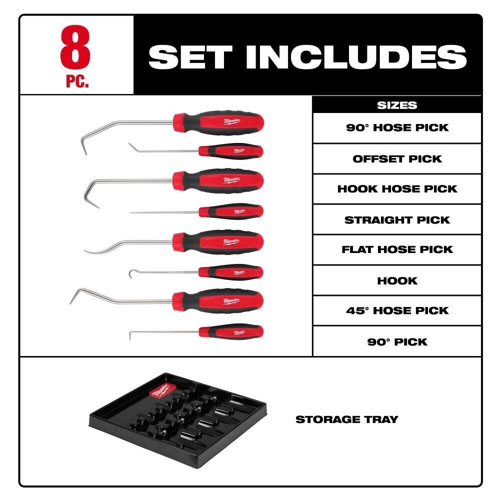Milwaukee Hook & Pick Set 8pc