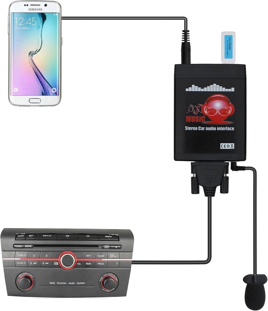 Wireless Bluetooth Adapter for Mazda RX8, 3, 5, 6 – Safe Hands-Free Calling