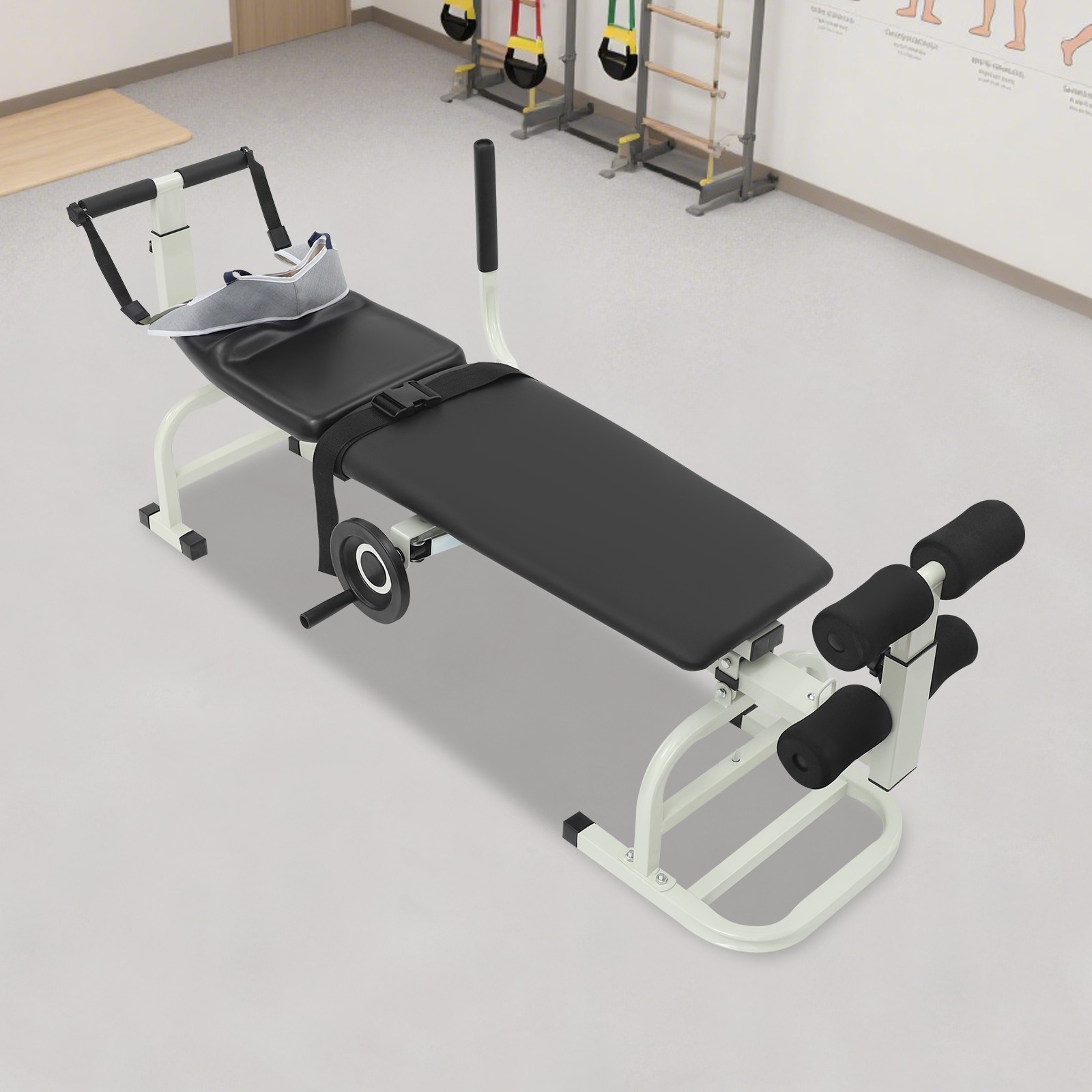 Multi-function Cervical Traction Device Back/Neck Stretcher Lumbar Stretch Bench
