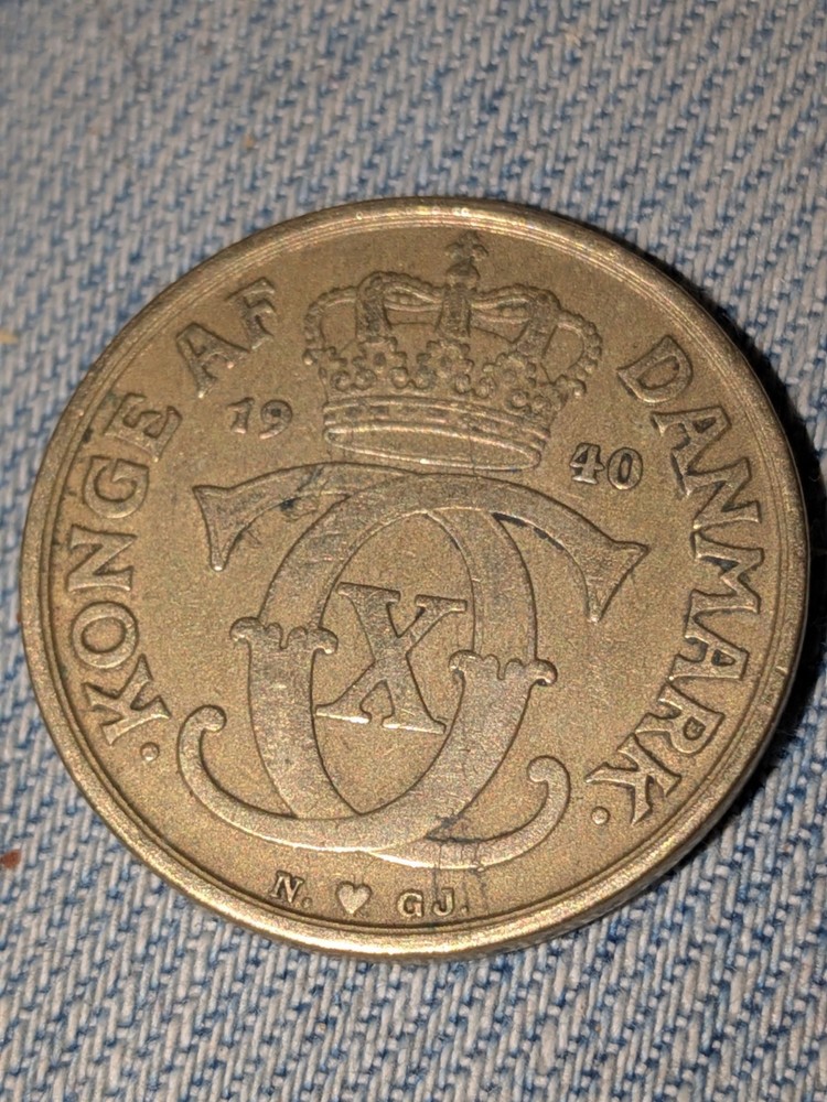 Denmark 1 Krone 1940 Circ