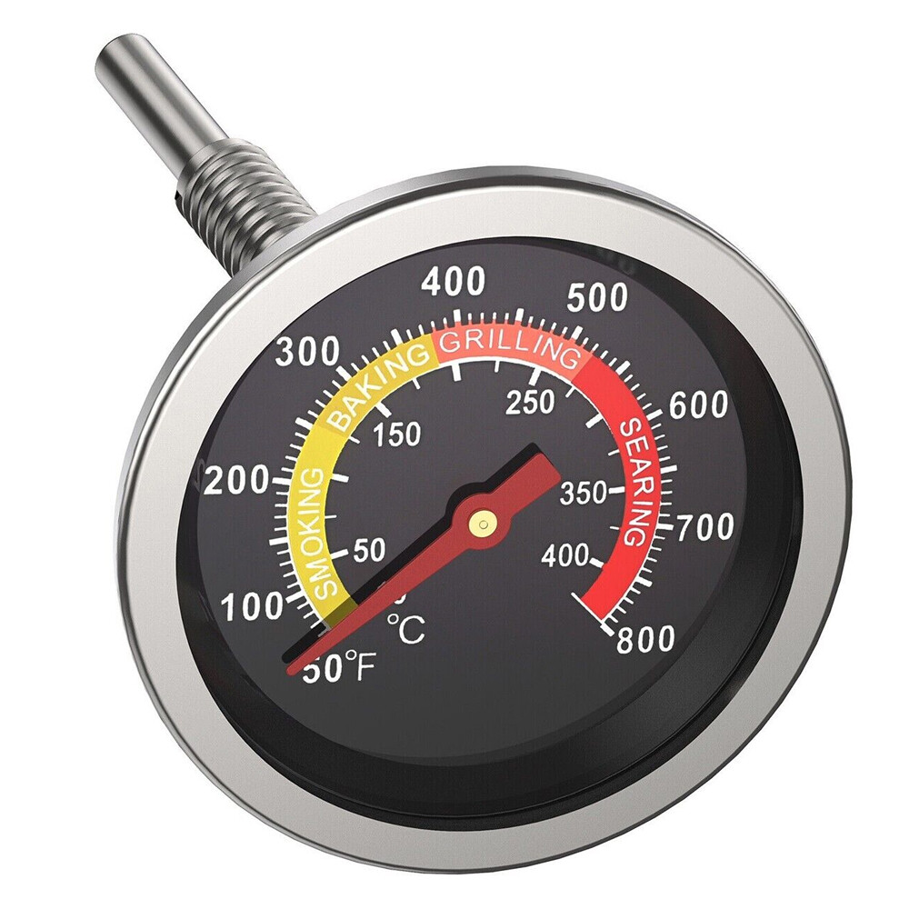 2Pcs Temperature Gauge Thermometer for Barbecue BBQ Grill Smoker Pit Thermostat