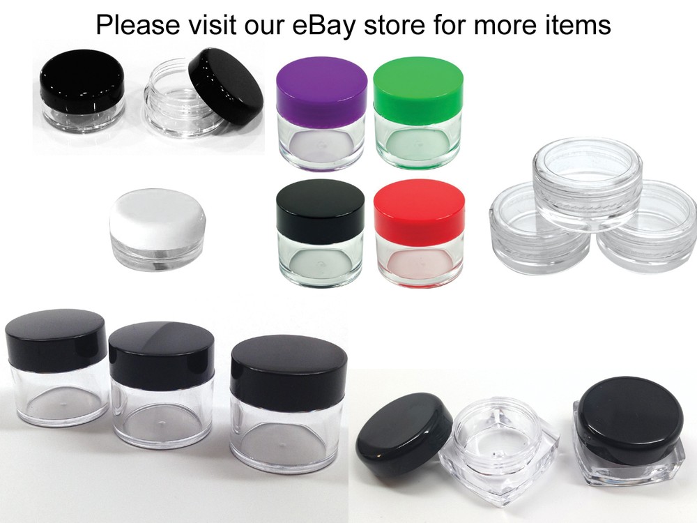25 Pieces Clear Plastic Cosmetic Sample Container 5 Grams Jars Pot Small Empty