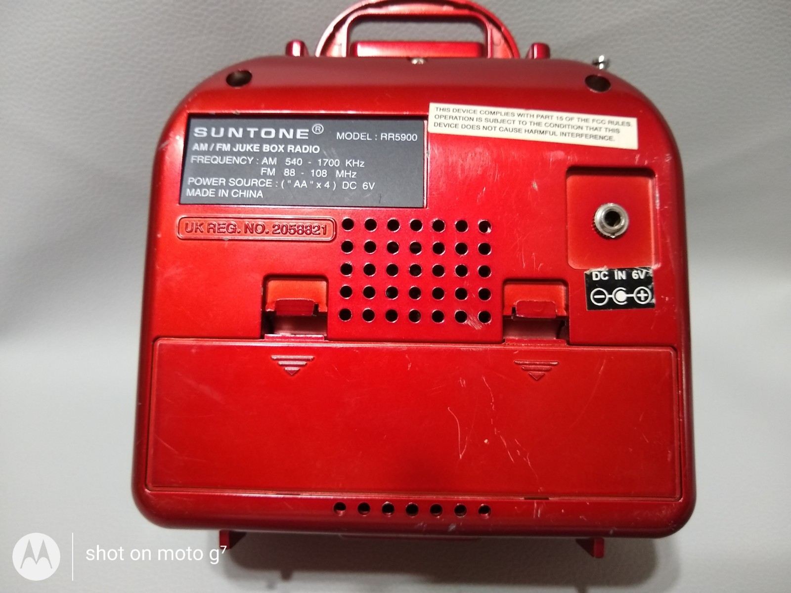 Retro Jukebox AM/FM Radio Suntone Lubbock TX Novelty Vintage Diner Style Works