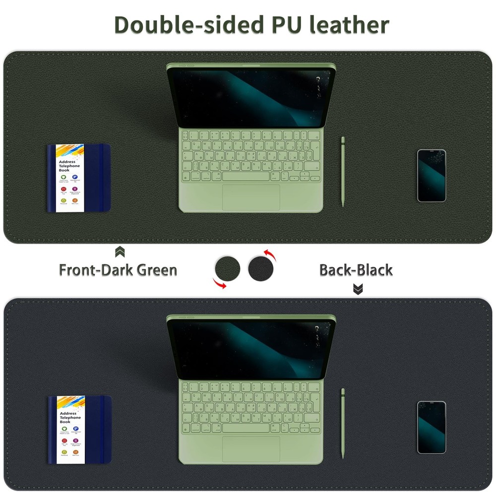 Bleswin Multifunctional Large Desk Mat, Double Sided Computer Desk pad, Exten...