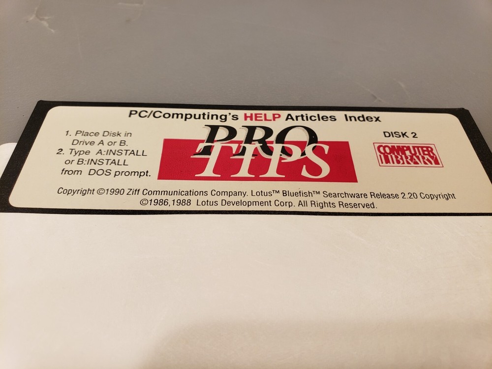 Vintage Ziff PC Computing Pro Tips Help Articles Software 5-1/4" Floppy Disks