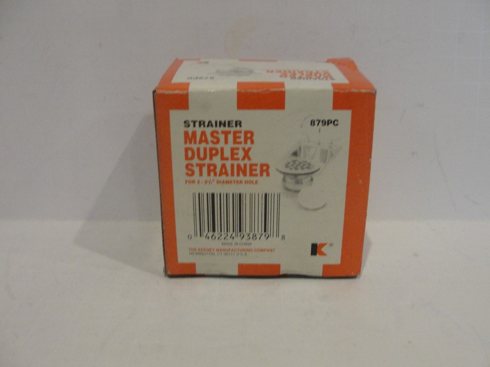 Keeney® 879PC Master Duplex Strainer with Rubber Stopper, 2" - 2-1/2"
