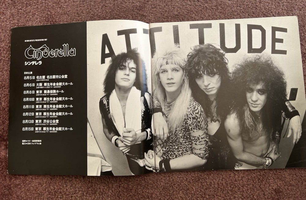 Cinderella Band Japan Tour 1987 Program￼