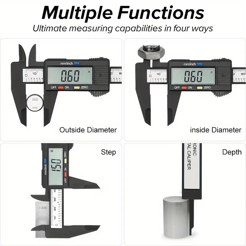 6" 150mm Digital Caliper Micrometer LCD Gauge Vernier Electronic Measuring Tool