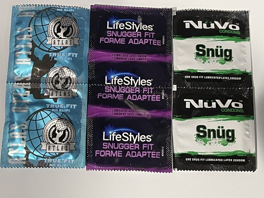 12 Small Snugger Tight Fit Lubricated Bulk Condoms Sampler Pack