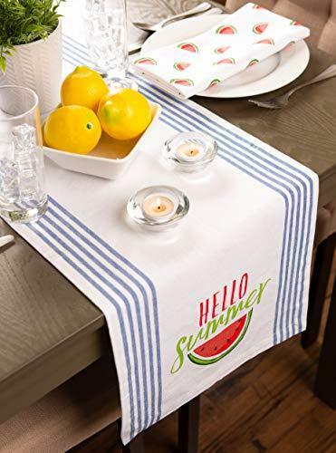 DII Watermelon Collection Kitchen, Table Runner, 14x72, Hello Summer